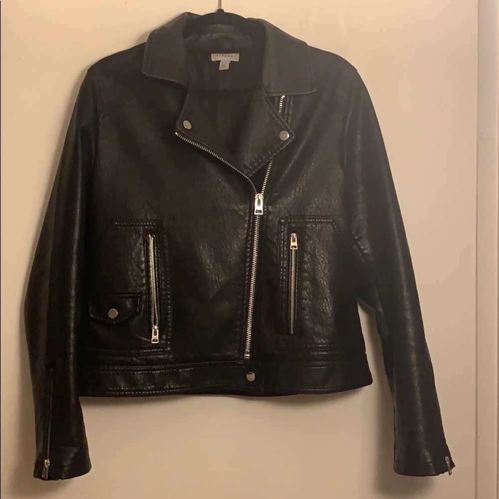Topshop vegan leather jacket